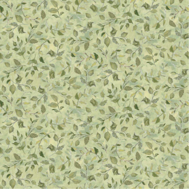 Green Leaves Fabric – Hydrangea Reverie by Springs Creative