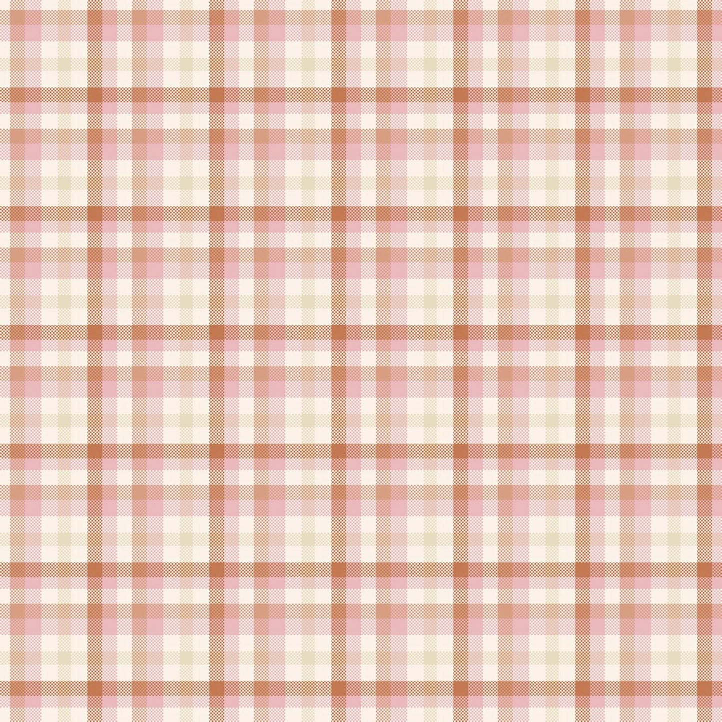 White Wash Small Plaid Fabric