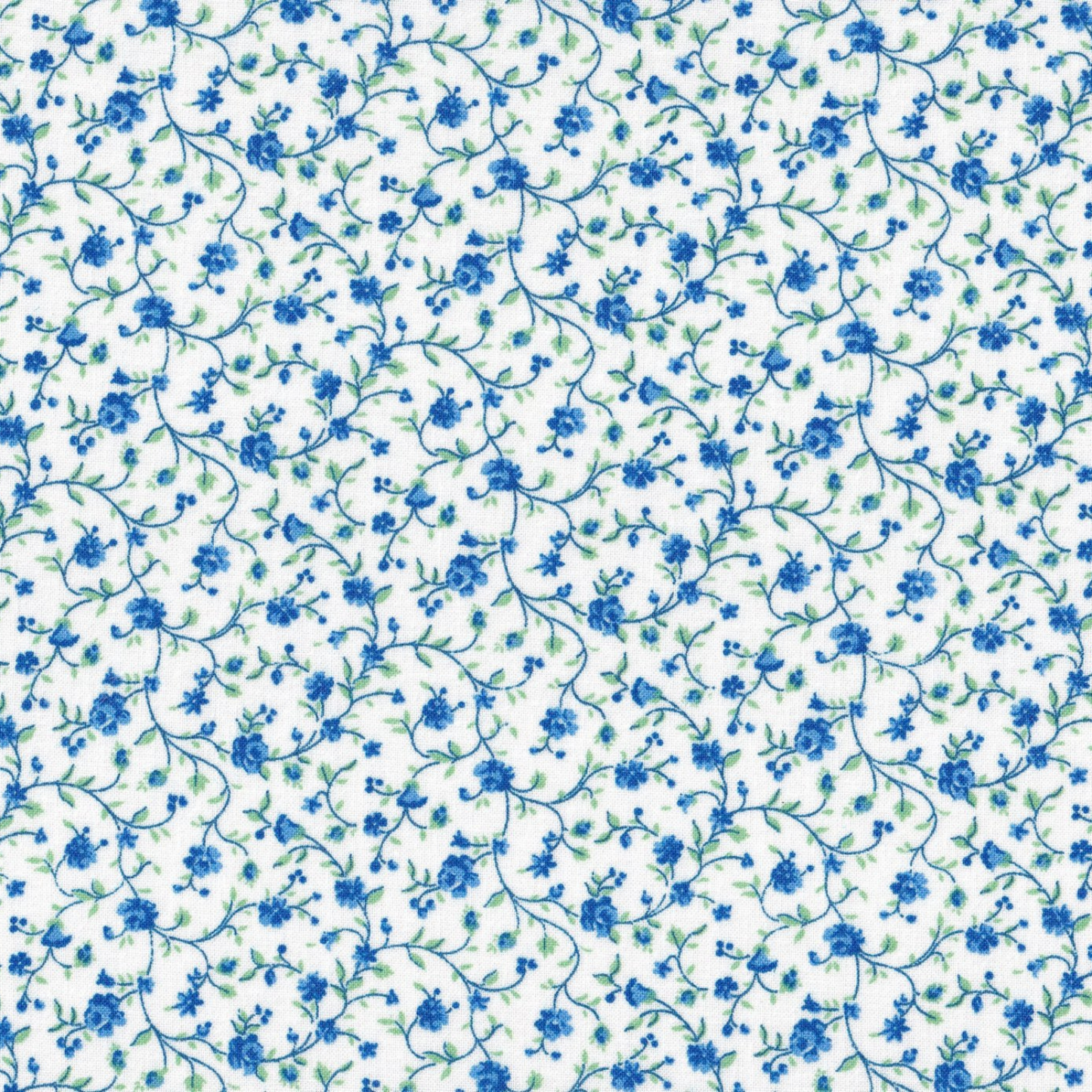 Wildflowers – Blue Floral Vines Fabric