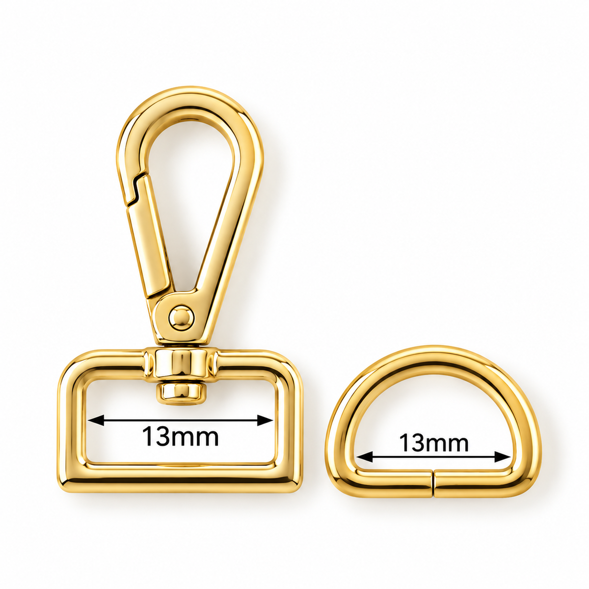 13mm Swivel Clasp & Matching D-Ring Sets | Bag Making Hardware