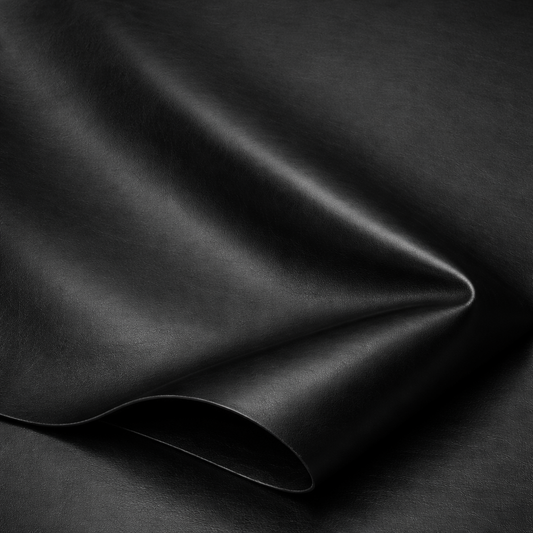 Black Faux Leather Fabric – Smooth Vegan Leather Material