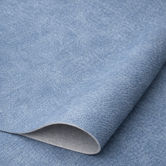 Denim Blue Textured Faux Leather Fabric – Matte Vegan Leather