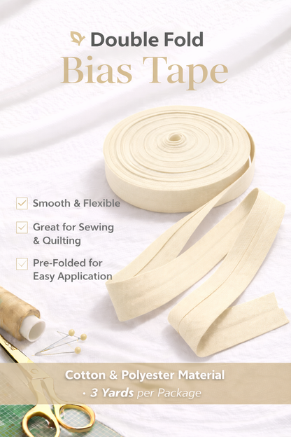Double Folded Bias Tape – Multiple Colors Available