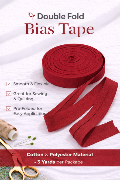 Double Folded Bias Tape – Multiple Colors Available