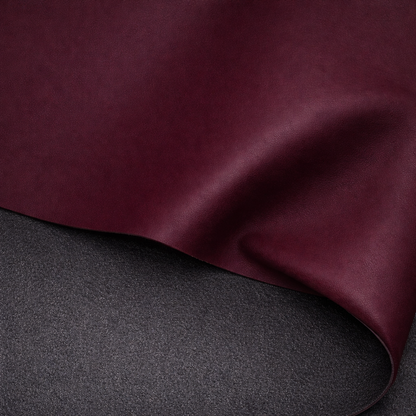 Burgundy Faux Leather Fabric – Smooth Vegan Leather Material