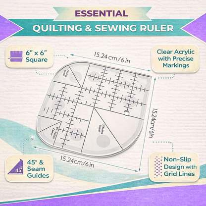 Sewing Corner Ruler- Multi-Radius Template