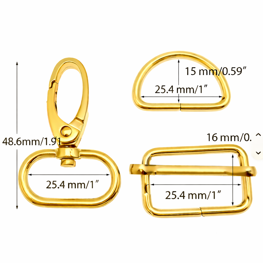 Sewing Hardware Set – Swivel Hook, D-Ring & Slider