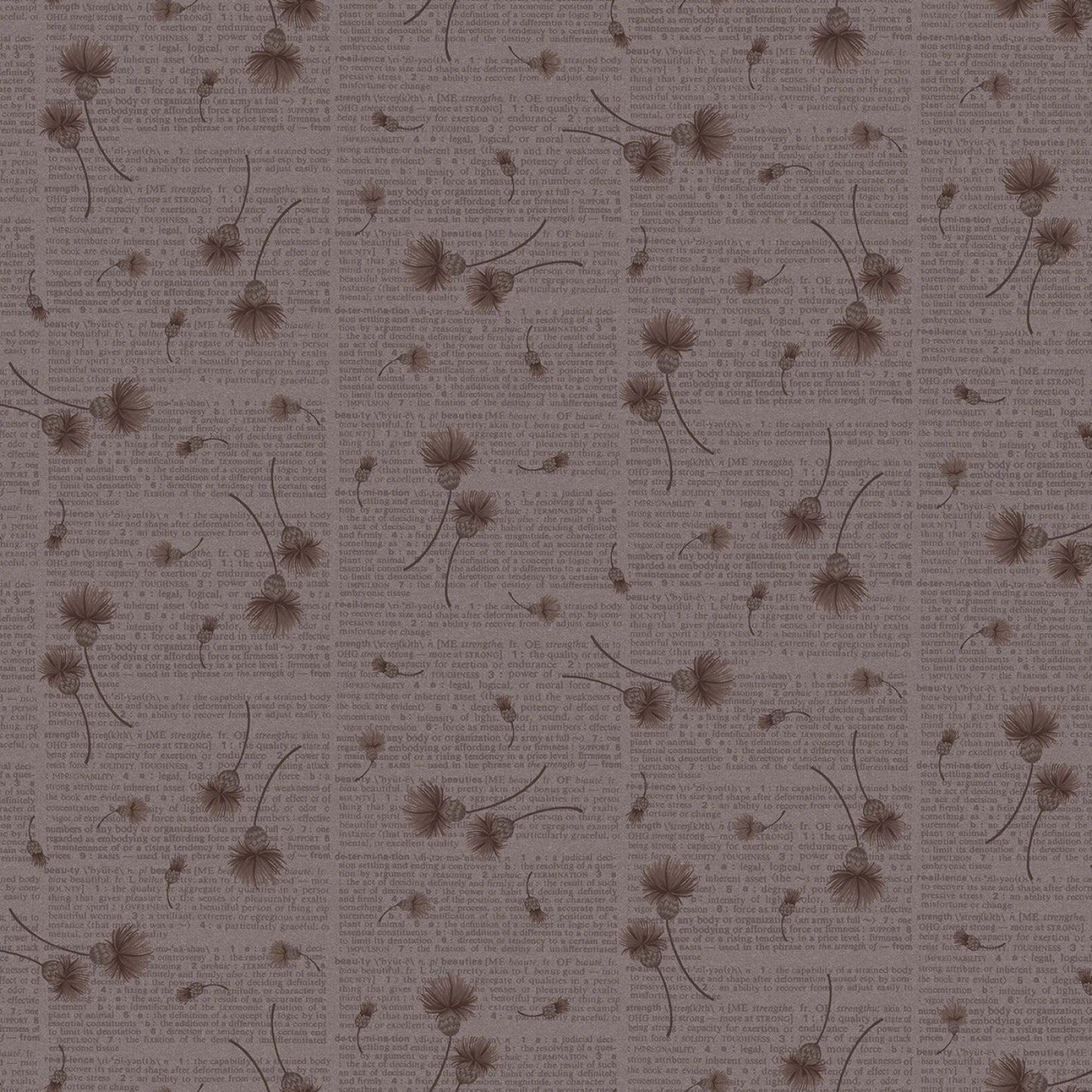 Gray Dictionary Fabric – Thistle & Rye