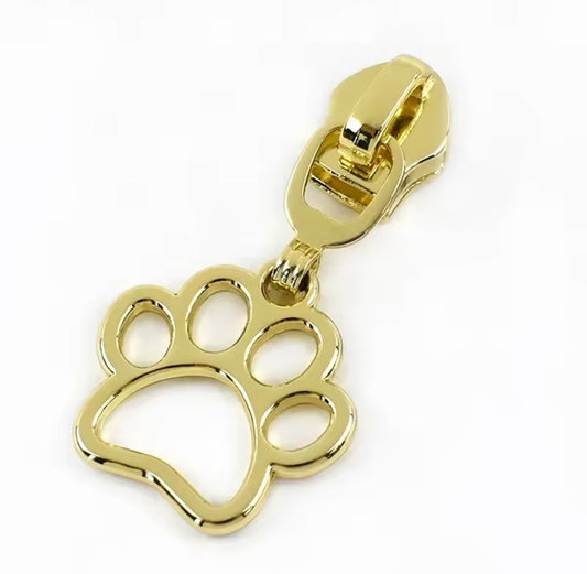 #5 Paw Zipper Pull (Fits #5 Nylon Coil Zipper Tape, 1-Pack)