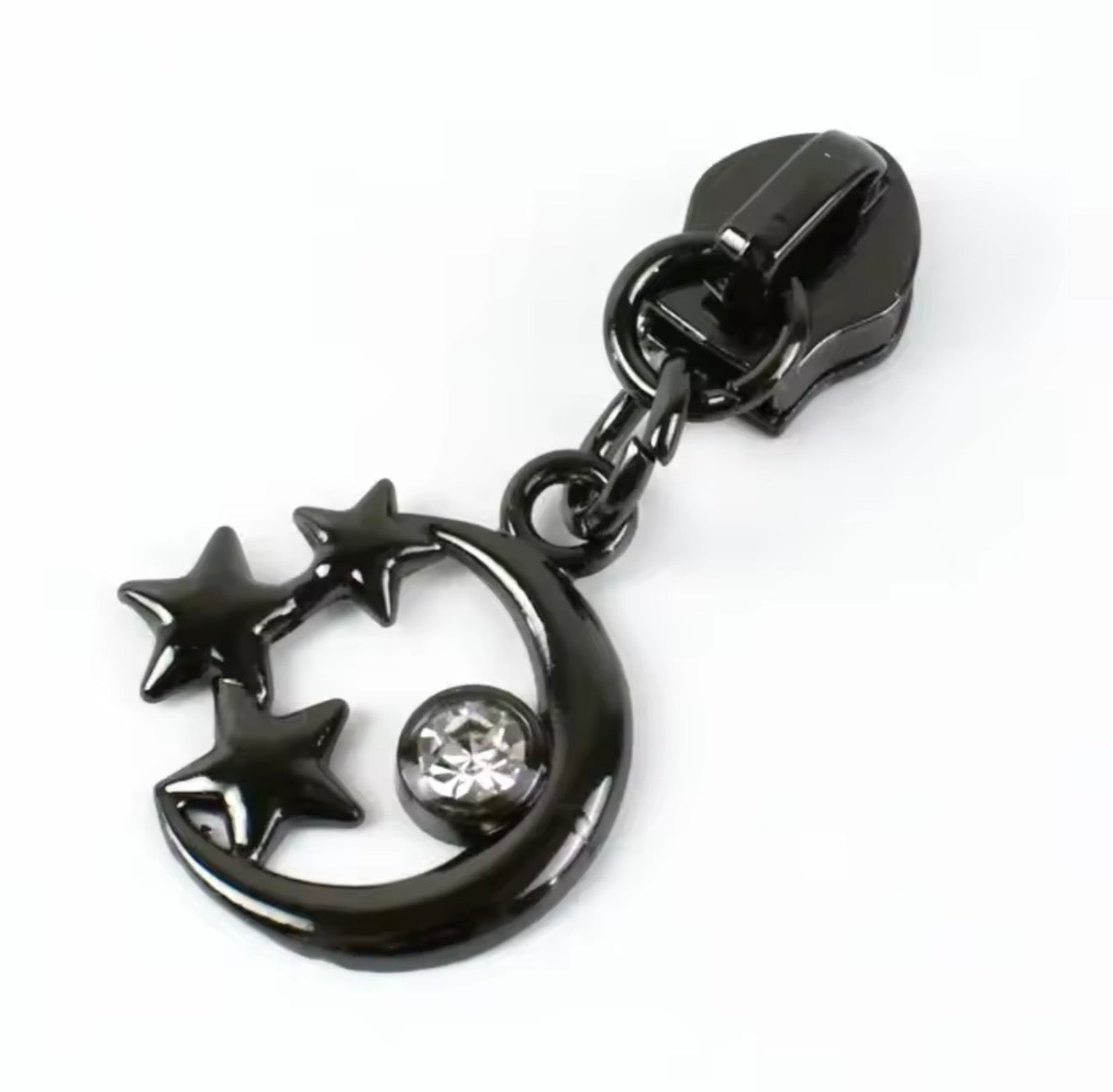 #5 Moon and Stars Zipper Pull (Fits #5 Nylon Coil Zipper Tape, 1-Pack)