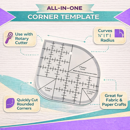 Sewing Corner Ruler- Multi-Radius Template