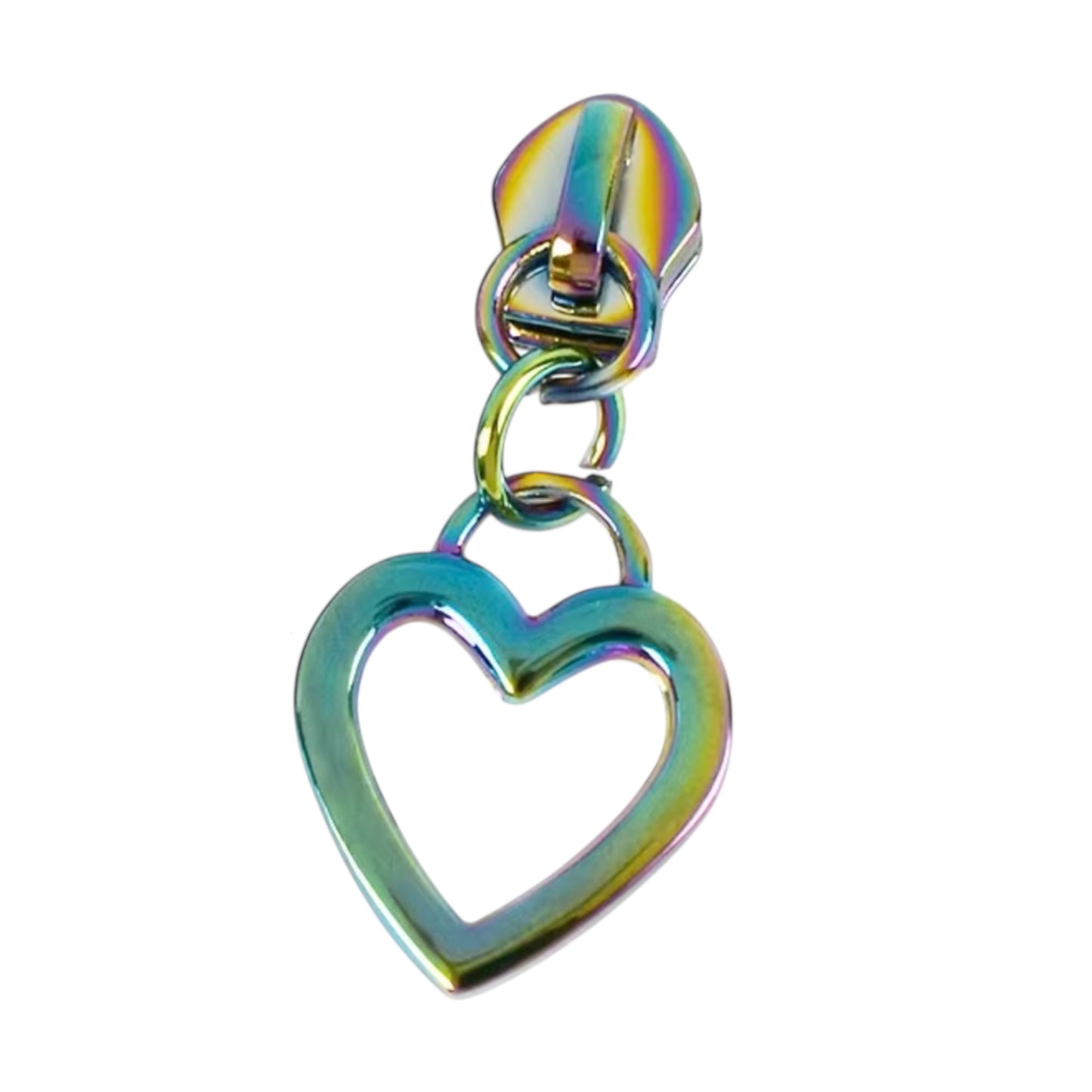 #5 Gold Heart Zipper Pull (Fits #5 Nylon Coil Zipper Tape, 1-Pack)