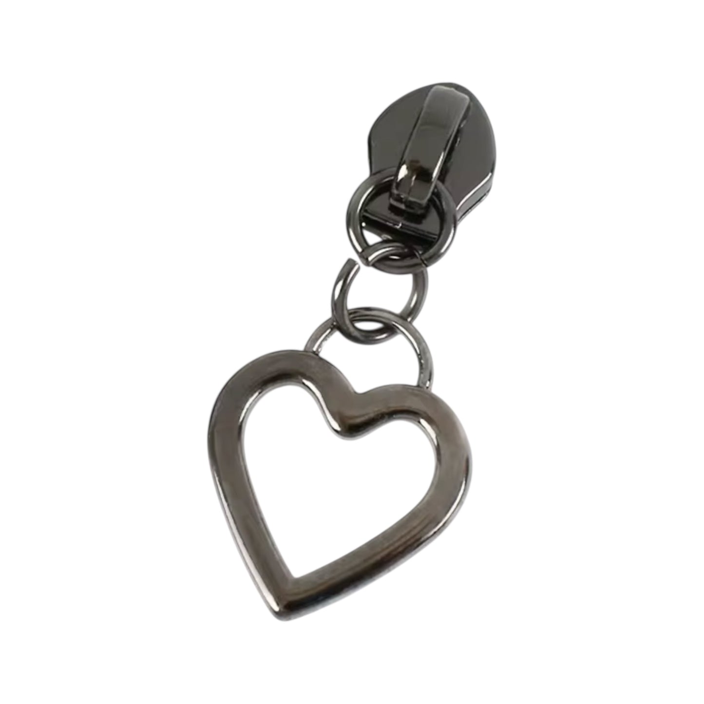 #5 Gold Heart Zipper Pull (Fits #5 Nylon Coil Zipper Tape, 1-Pack)