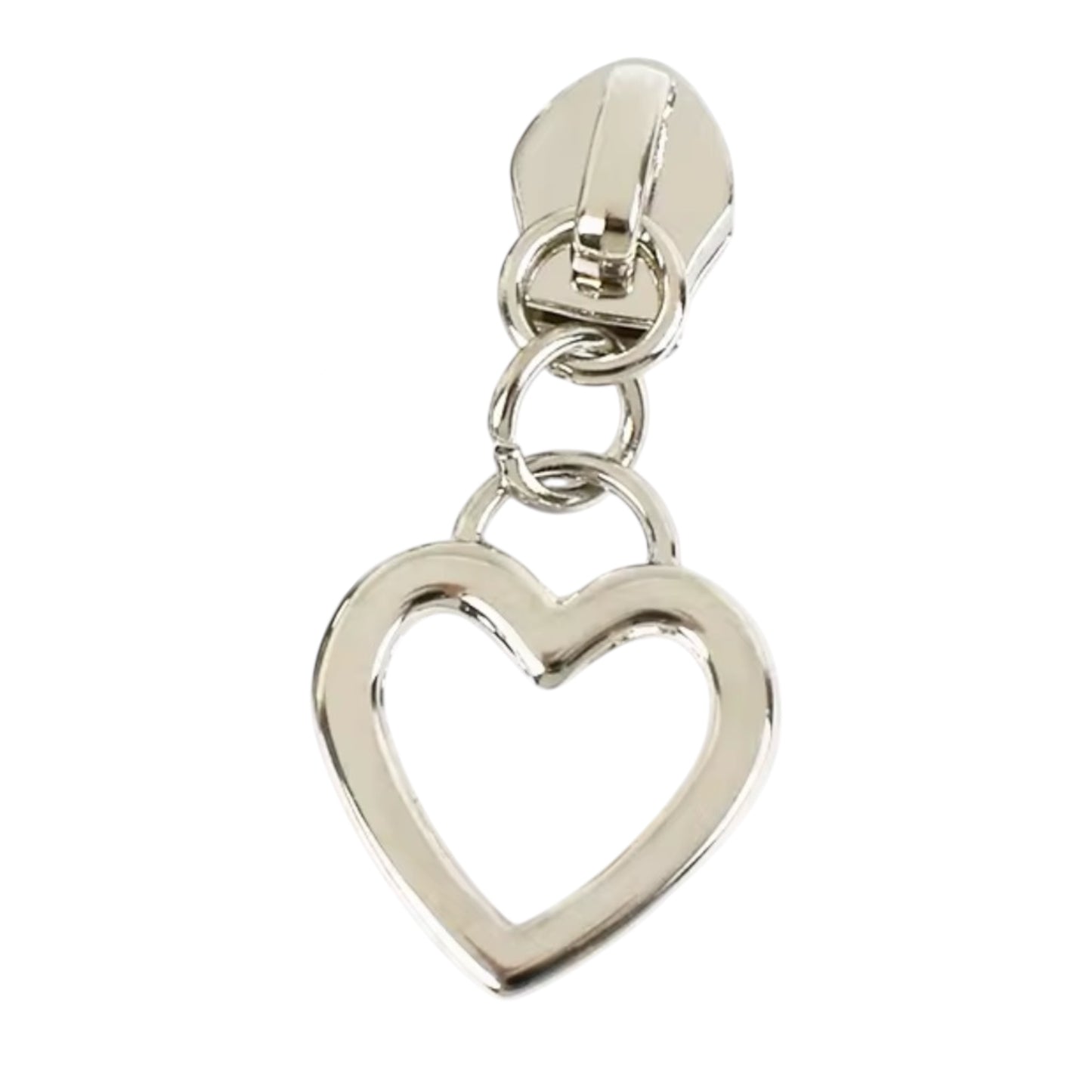 #5 Gold Heart Zipper Pull (Fits #5 Nylon Coil Zipper Tape, 1-Pack)