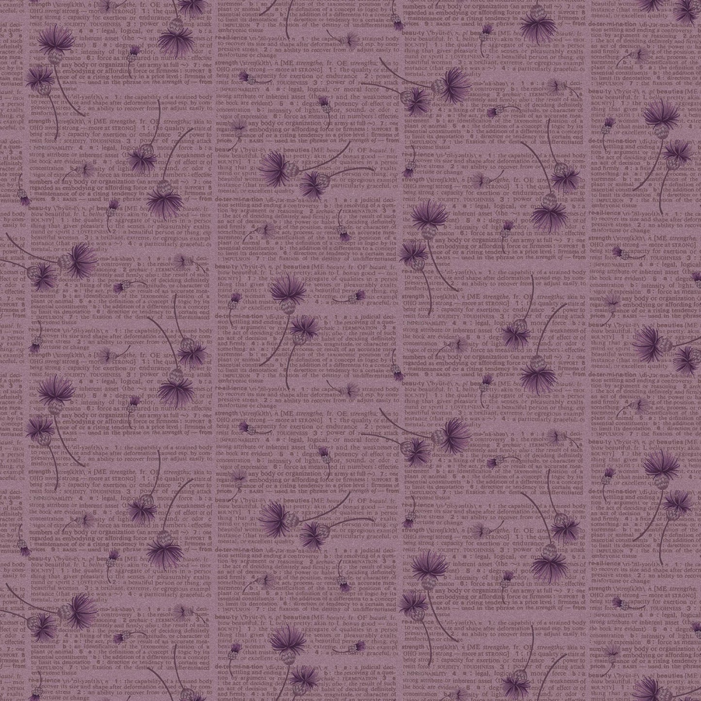 Purple Dictionary Fabric – Thistle & Rye