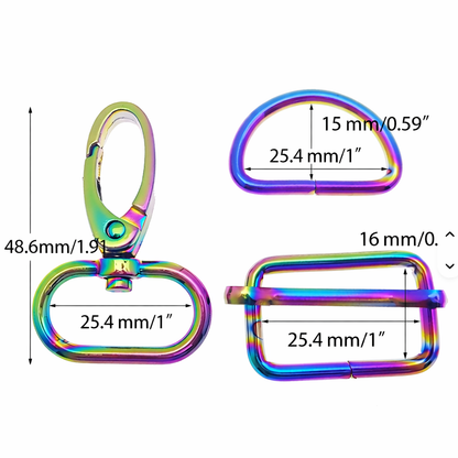 Sewing Hardware Set – Swivel Hook, D-Ring & Slider