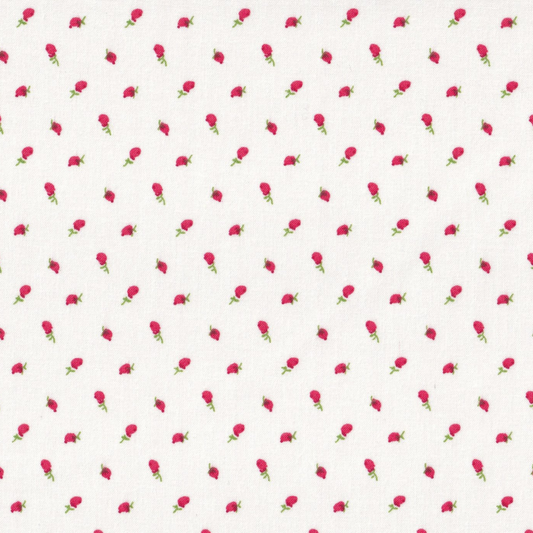Wildflowers – Red Floral Buds Fabric