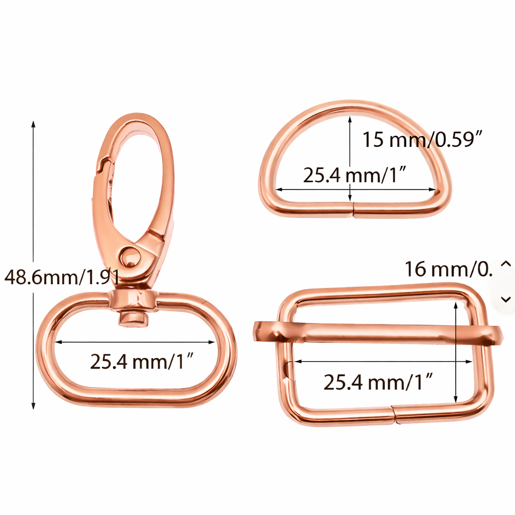 Sewing Hardware Set – Swivel Hook, D-Ring & Slider