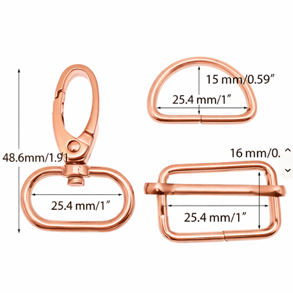 Sewing Hardware Set – Swivel Hook, D-Ring & Slider