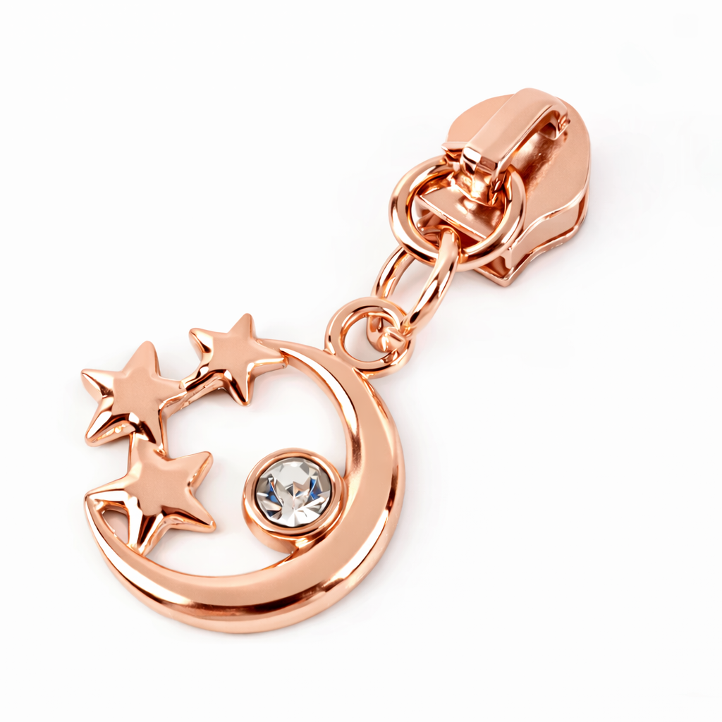 #5 Moon and Stars Zipper Pull (Fits #5 Nylon Coil Zipper Tape, 1-Pack)