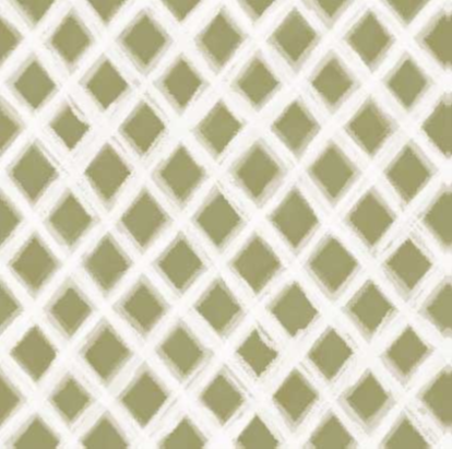 Green Lattice Fabric – Hydrangea Reverie by Springs Creative