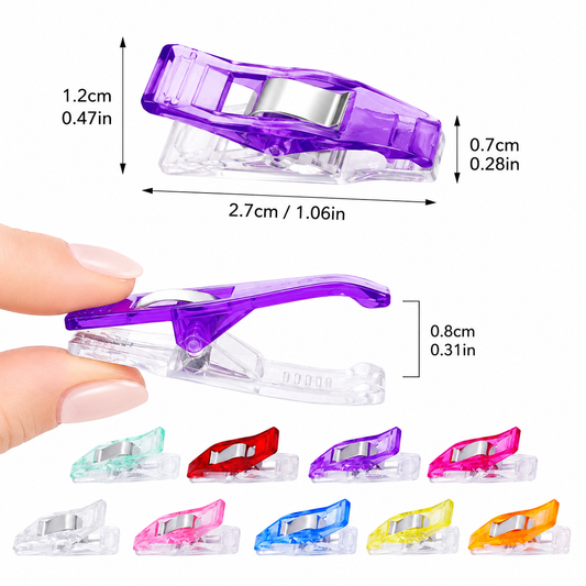 Mini Sewing Clips | Assorted Colors | Quilting & Craft Clips