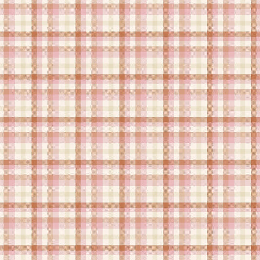 White Wash Small Plaid Fabric