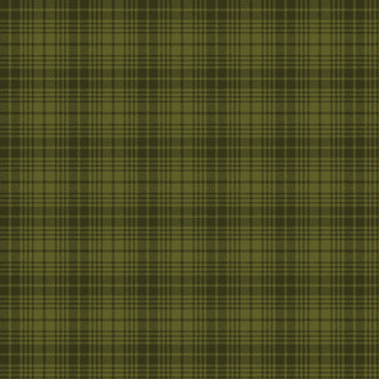 Olive Green Plaid Cotton Fabric | Classic Plaid Quilting Fabric
