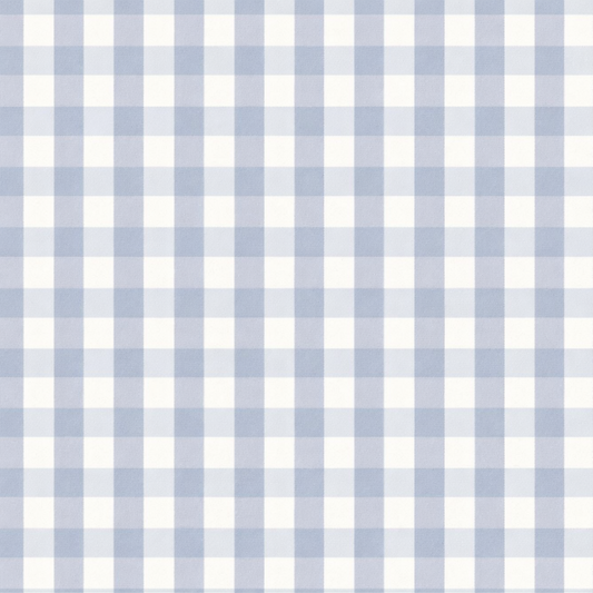 Blue & White Gingham Check Fabric