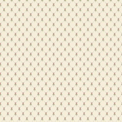 Cream Mini Bud Floral Fabric
