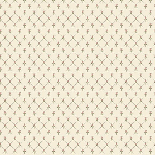 Cream Mini Bud Floral Fabric